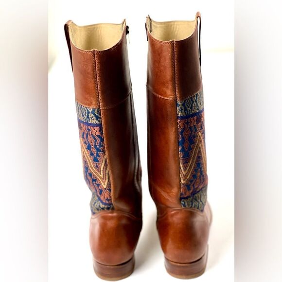 Teysha Leather Riding Boots/Aztec Textile - Picture 6 of 15